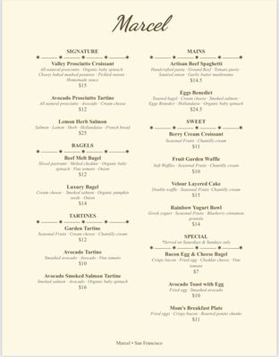 Menu photo 3 Marcel San Francisco, CA Menu photo 3 Marcel San Francisco, CA