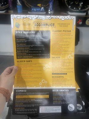 Menu photo 2 Accomplice Beer Company Cheyenne, WY Menu photo 2 Accomplice Beer Company Cheyenne, WY