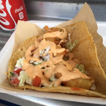 Mariscos German Beyer - This want I call a shrimp taco!!! - Mexican Near Me - San Diego, California