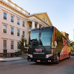 Big Red Bullet - A Big Red Bullet Bus in Downtown Ithaca