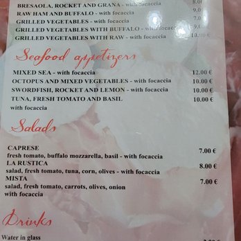 La Rustica Pizzeria - Part of the menu - Pizza Near Me - Imperia, IM