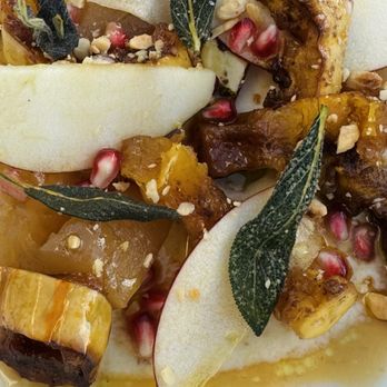 ORA FreeStyle Italian - Acorn squash special of the day with toasted hazelnuts cider infused apples, and crispy sage - Italian Near Me - Oradell, New Jersey ORA FreeStyle Italian - Acorn squash special of the day with toasted hazelnuts cider infused apples, and crispy sage - Italian Near Me - Oradell, New Jersey