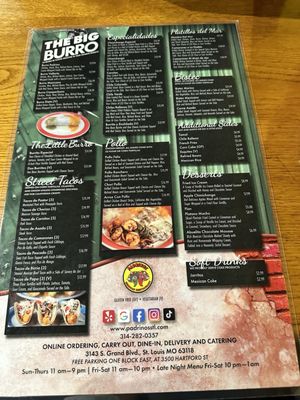 Menu photo 1 Padrinos Mexican Restaurant St. Louis, MO