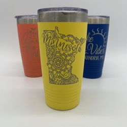 Broadway Floral - 20 ounce tumblers, for hot or cold drinks! Laser engraved here at the store!  QUALITY Polar Camels!