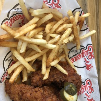 Eugene's Hot Chicken - Medium heat and fries - Chicken Wings Near Me - Hoover,, Alabama Eugene's Hot Chicken - Medium heat and fries - Chicken Wings Near Me - Hoover,, Alabama