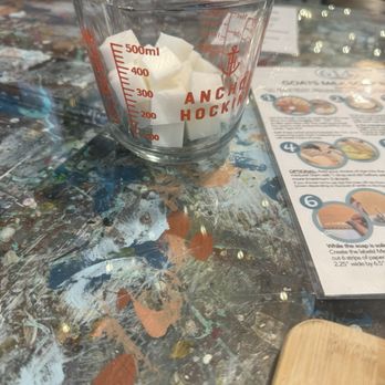 Studio 614 - Chopping up the soap bar - Paint & Sip Near Me - Columbus, Ohio Studio 614 - Chopping up the soap bar - Paint & Sip Near Me - Columbus, Ohio