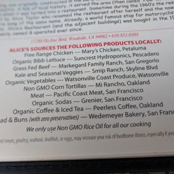 Alice's Restaurant - Supporting local and sustainable small businesses. - Diners Near Me - Woodside, California