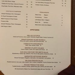 Cote D'Azur - Menu Jan 2026
