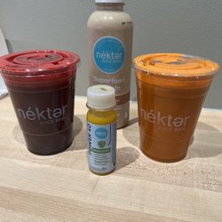Nekter Juice Bar - Recovery juice, the Buzz juice, Immunity Shot Power 40 (Bottled), Vanilla Spice Superfood Protein