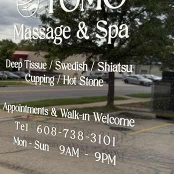 Tomo Massage & Spa - Phone number and hours - Massage Near Me - Madison, Wisconsin Tomo Massage & Spa - Phone number and hours - Massage Near Me - Madison, Wisconsin