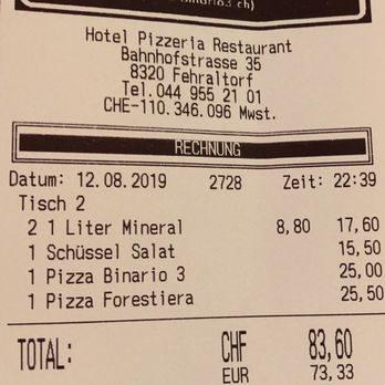 Pizzeria Binario3 - Hotels & Travel Near Me - Fehraltorf, ZH