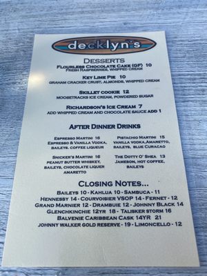 Menu photo 1 Decklyn’s Gloucester, MA