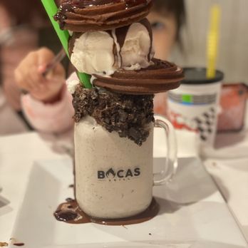 Bocas Grill Kendall - a milkshake with chocolate and ice cream - Latin American Near Me - Miami, Florida