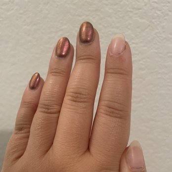 iNails and Spa - 2 of 5 nails - the gel layer came off. Come to find the dip powder layer underneath is also lifting. - Waxing Near Me - Henderson, Nevada iNails and Spa - 2 of 5 nails - the gel layer came off. Come to find the dip powder layer underneath is also lifting. - Waxing Near Me - Henderson, Nevada