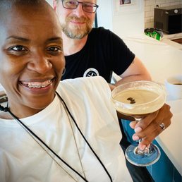 #TheHubski and I enjoying our evening by the bar