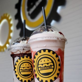 Burger Factory - two drinks with strawberries and cream - Burgers Near Me - Mississauga, Ontario