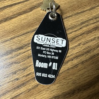 Sunset Motel - An actual key for the room. - Hotels Near Me - Moriarty, New Mexico