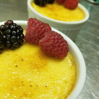 Richs Kitchen - Koloa kaui coffee rum creme brulee topped with fresh fruit - Personal Chefs Near Me - Cayucos, California Richs Kitchen - Koloa kaui coffee rum creme brulee topped with fresh fruit - Personal Chefs Near Me - Cayucos, California
