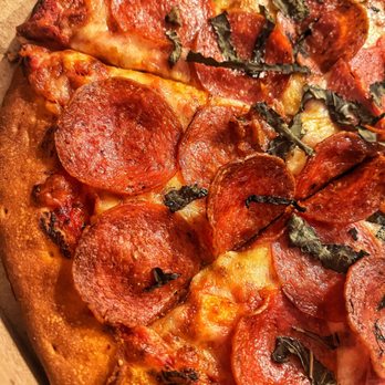 Aviator Pizza & Drafthouse - Basil and pepperoni - Beer Bar Near Me - Austin, Texas