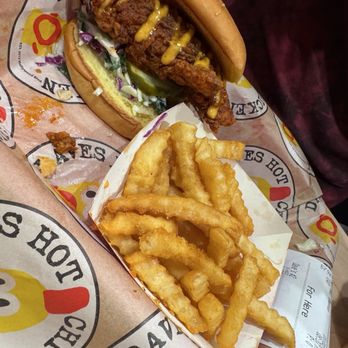 Dave's Hot Chicken - Dave's Hot Chicken Sliders with cheese fries! - Chicken Shop Near Me - Brentwood, California Dave's Hot Chicken - Dave's Hot Chicken Sliders with cheese fries! - Chicken Shop Near Me - Brentwood, California