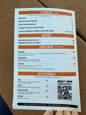 Menu photo 1 Laughing Sun Brewing Bismarck, ND