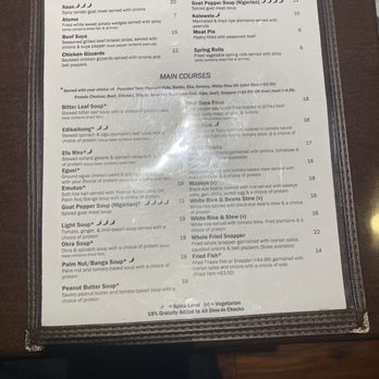 Cafe Songhai - Menu - African Near Me - Peachtree Corners, Georgia