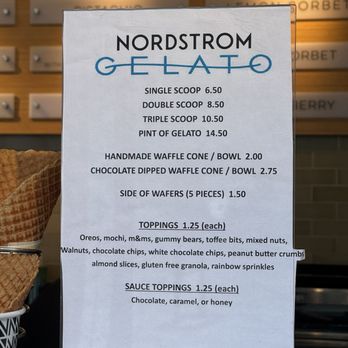 Nordstrom Gelato Bar - Menu pricing - Gelato Near Me - Honolulu, Hawaii Nordstrom Gelato Bar - Menu pricing - Gelato Near Me - Honolulu, Hawaii