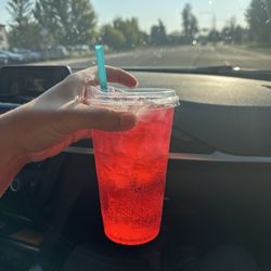 The Jar - 24 oz pink lotus with strawberry, dragon fruit, grapefruit, and raspberry.