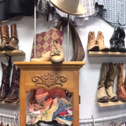 Ellie Monster - Vintage boot wall.