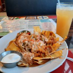 Cuban Nachos and pineapple juice Cuban Nachos and pineapple juice