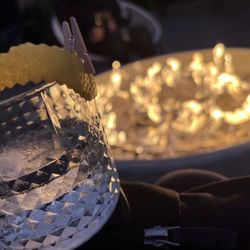 Mixtura - Blanco Mezcal Negroni ---  enjoyed over our own fire pit. This is one of the best Negronis I've had! Kudos to our Mixtura Barista!