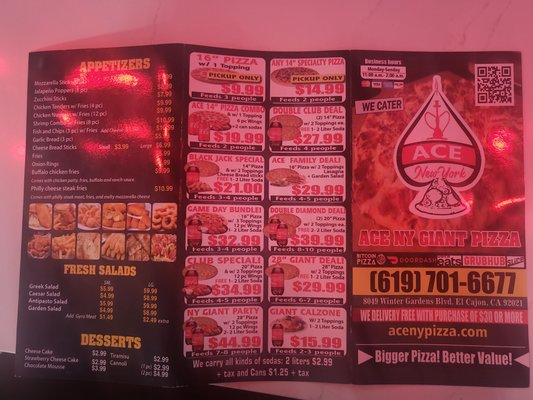 Menu photo 3 New York Giant Pizza El Cajon, CA Menu photo 3 New York Giant Pizza El Cajon, CA