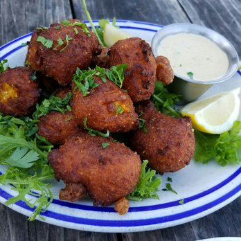Fish - Buttnernut squash hush puppies - Seafood Near Me - Sausalito, California