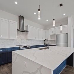 Direct Renovation Supply - Check out how well this kitchen lights up with the LED disks + our illuminating LED pendants!