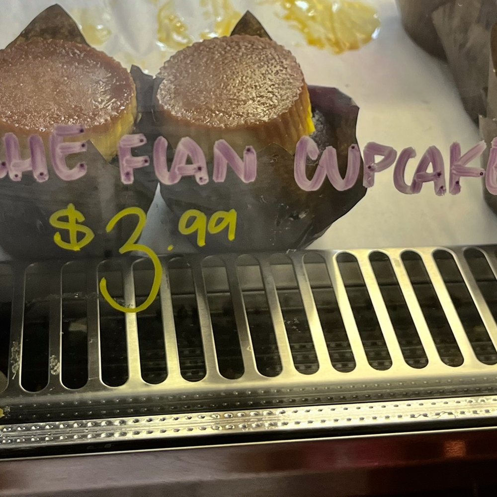 Cafe 86 - Ube Leche Flan Cupcake - was incredibly hard to resist! Will have to try next time - Cafes Near Me - Northridge, California
