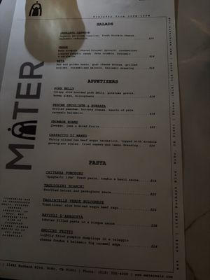 Menu photo 1 Mater North Hollywood, CA