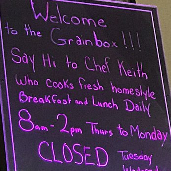 The Grain Box - Restaurant Hours - Breakfast & Brunch Near Me - Salisbury, New Hampshire The Grain Box - Restaurant Hours - Breakfast & Brunch Near Me - Salisbury, New Hampshire