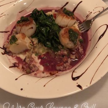 Wise Guys Lounge & Grill - Scallops over risotto. - American Near Me - Akron, Ohio Wise Guys Lounge & Grill - Scallops over risotto. - American Near Me - Akron, Ohio