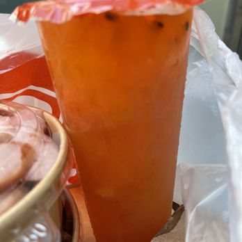 Orange Square - A35. Fresh Watermelon Passion Fruit Green Tea - Taiwanese Near Me - Santa Clara, California Orange Square - A35. Fresh Watermelon Passion Fruit Green Tea - Taiwanese Near Me - Santa Clara, California