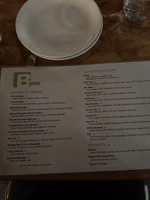 Menu photo 2 B Side Pizza & Wine Bar New York, NY