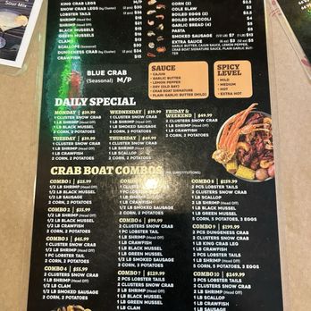 Crab Boat - Menu - Seafood Near Me - Waldorf, Maryland