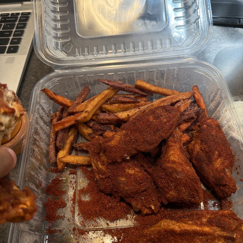 Fire Pio Pio - Nashville hot wings and sweet potatoe fries - Chicken Wings Near Me - Pueblo, Colorado Fire Pio Pio - Nashville hot wings and sweet potatoe fries - Chicken Wings Near Me - Pueblo, Colorado