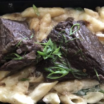 House - Braised beef tips in truffle Mac and Cheese - Sandwiches Near Me - Media, Pennsylvania House - Braised beef tips in truffle Mac and Cheese - Sandwiches Near Me - Media, Pennsylvania