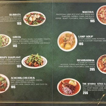 Afsona - Menu of salads, soups, etc. in August 2026 - Mediterranean Near Me - Pittsburgh, Pennsylvania