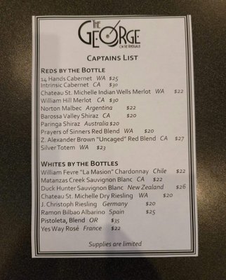 Menu photo 2 The George on the Riverwalk Wilmington, NC Menu photo 2 The George on the Riverwalk Wilmington, NC