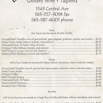 El Paisano's - the price list for the restaurant - Mexican Near Me - Dubuque, Iowa