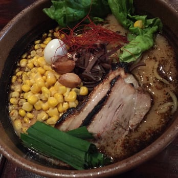 Ramen Dojo - Garlic pork ramen with corn - Ramen Near Me - San Mateo, California Ramen Dojo - Garlic pork ramen with corn - Ramen Near Me - San Mateo, California