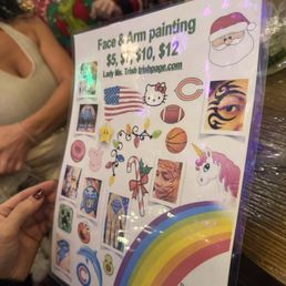 There was a face painter to add extra holiday flare. The results weren't great, but it was inexpensive and fun.