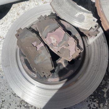 USA Auto Service - He let me take a photo of the rotors and brake pads that he had changed. These are not the ones you put in, just the ones he took out. - Auto Repair Near Me - Glendora, California USA Auto Service - He let me take a photo of the rotors and brake pads that he had changed. These are not the ones you put in, just the ones he took out. - Auto Repair Near Me - Glendora, California