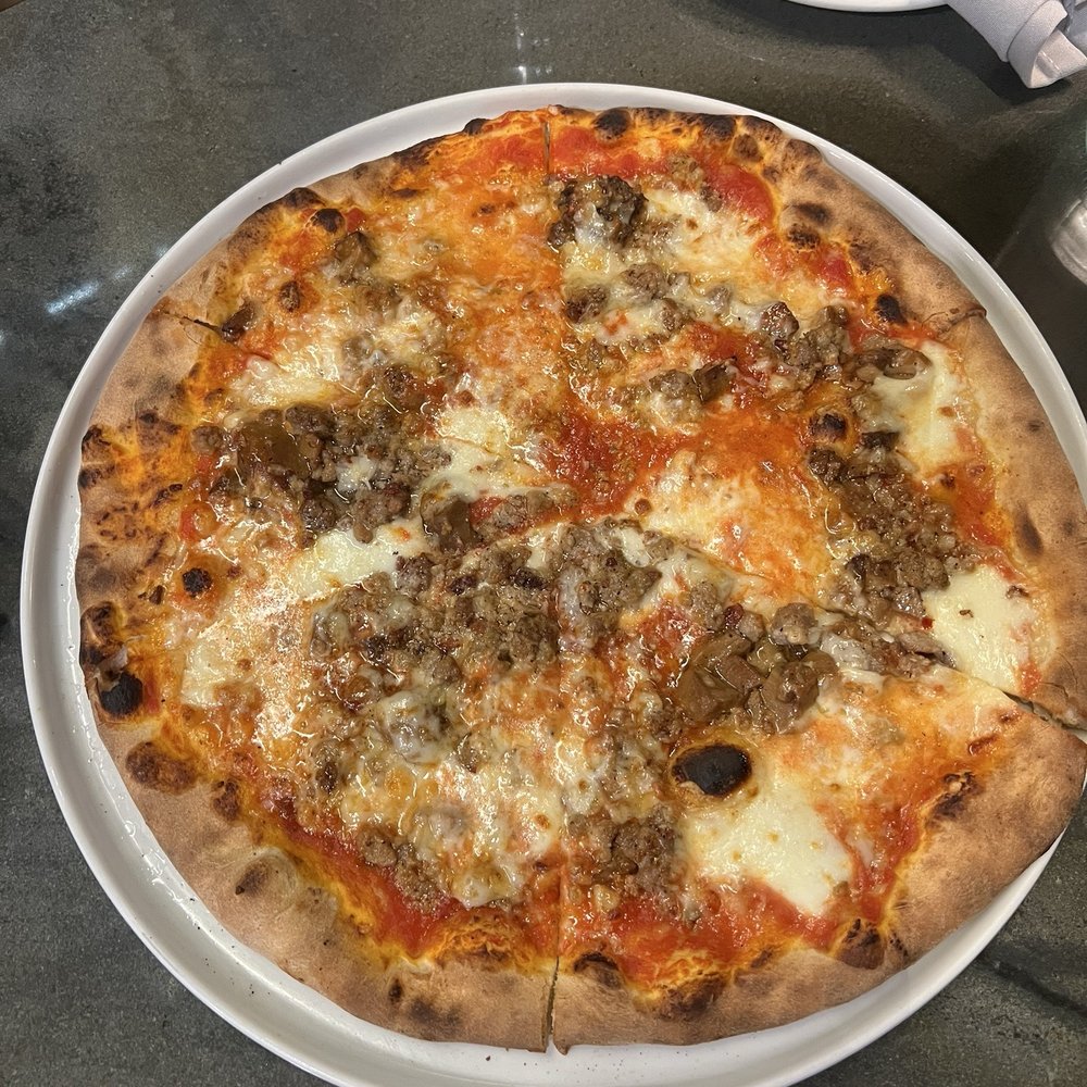 Ambrogio15 Del Mar - Sausage, Asiago e Porcini Pizza - Italian Near Me - San Diego, California Ambrogio15 Del Mar - Sausage, Asiago e Porcini Pizza - Italian Near Me - San Diego, California